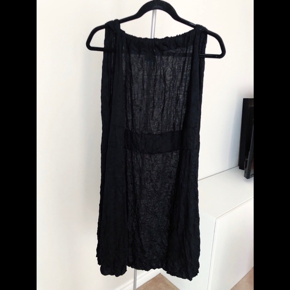 NWOT Alison Sheri Black Sleeveless Long Cardigan - Picture 2 of 2